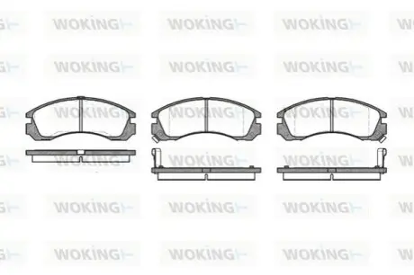 Тормозные колодки пер. Outlander 12-/Peugeot 4007 07- WOKING P2543.02