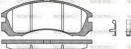 Тормозные колодки пер. Outlander 12-/Peugeot 4007 07- WOKING P2543.32