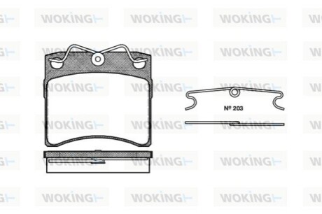 Гальмівні колодки пер. Transporter (96-03) WOKING P2853.00