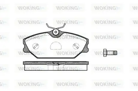 Колодки гальмівні (передні) Renault Clio II 00-09/Laguna 93-01/Megane/Scenic/Safrane 96-03 WOKING P3083.00