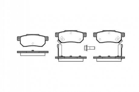Тормозные колодки зад. CDV/City/Civic/Concerto/Jazz (87-15) WOKING P3333.02