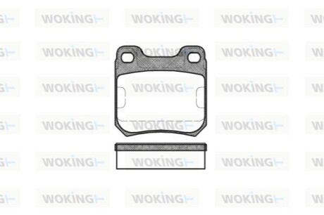 Гальмівні колодки зад. Opel Omega/SAAB 9-5 2.0-3.0 87-03 WOKING P3393.40