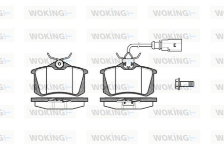 Гальмівні колодки WOKING P3633.02