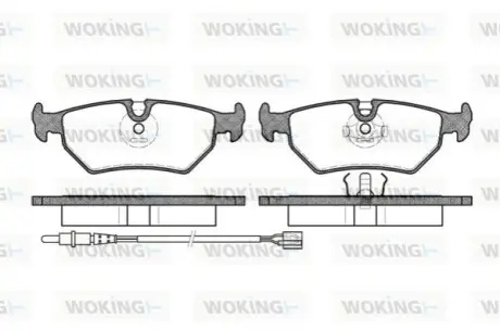 Колодки гальмівні (задні) Citroen Evasion/Fiat Ulysse/Lancia Zeta/Peugeot 806 94-02 (+датчики) WOKING P365332