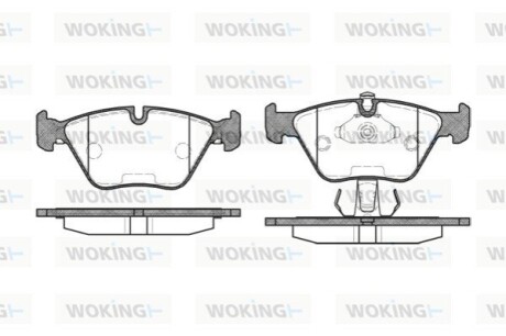 Гальмівні колодки WOKING P3703.25