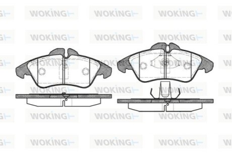 Гальмівні колодки пер. LT/Sprinter/Vito 95- WOKING P4783.00