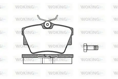 Колодки гальмівні (задні) Renault Trafic II/III/Opel Vivaro/Nissan Primastar 01 WOKING P4913.30