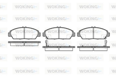 Тормозные колодки, дисковый тормоз.) WOKING P506302