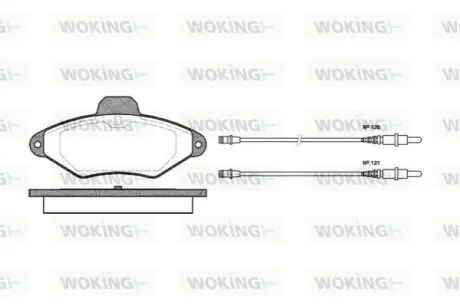 Тормозные колодки WOKING P538304
