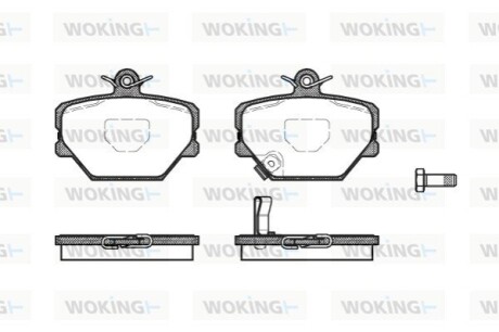 Гальмівні колодки пер. City Coupe/Crossblade/Fortwo (98-14) WOKING P6053.02