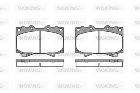 Колодки тормозные WOKING P6073.04