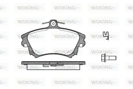 Колодки гальмівні (передні) Mitsubishi Carisma 95-06/Colt 04-13/Volvo V40/S40 95-06 WOKING P6083.02 Купити в Україні