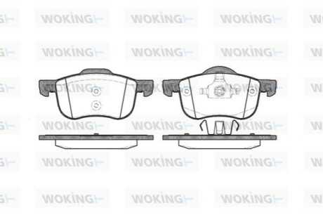 Тормозные колодки пер. Volvo S60/S80/V70/XC70 95-10 (ATE) WOKING P6133.00