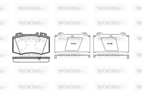 Тормозные колодки пер. MB C32 AMG/E320-500 01> WOKING P6693.00