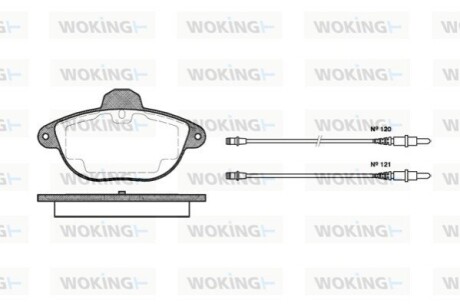 Гальмівні колодки WOKING P708304 (фото 1)