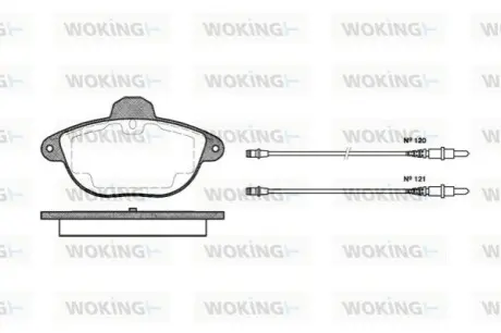 Гальмівні колодки WOKING P708304
