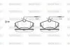 Колодки гальмівні (передні) Citroen Berlingo 96-11/Xsara/Peugeot 306 93-05/Partner 96-15 (+датчики) WOKING (P734304) зображення 1
