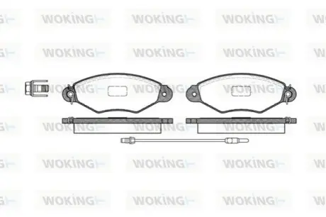 Колодки гальмівні (передні) Renault Kangoo 97-/Nissan Kubistar 03 WOKING P7433.01