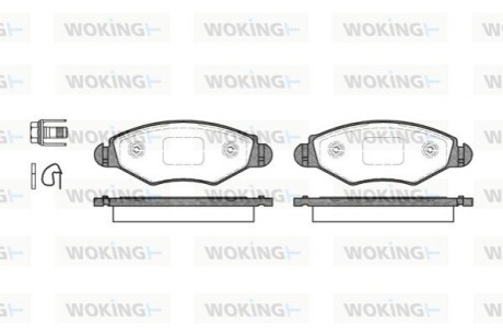 Гальмівні колодки WOKING P7433.20