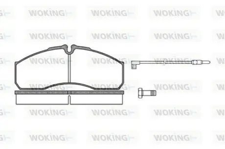 Колодки гальмівні (передні Renault Mascott 99-10 (з датчиками) WOKING P751312