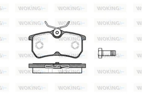 Тормозные колодки зад. Fiesta/Focus 98-08 (TRW) WOKING P7933.00