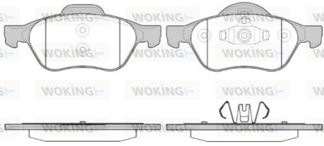 Гальмівні колодки пер. Renault Megane/Scenic/Clio 02- (ATE) WOKING P8623.40