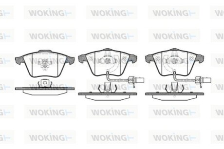 Тормозные колодки пер. Audi A4/A6/A8 00- WOKING P8643.12