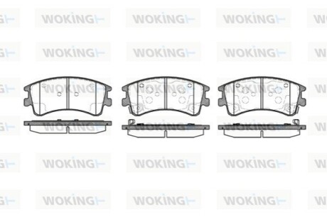 Гальмівні колодки WOKING P8703.02