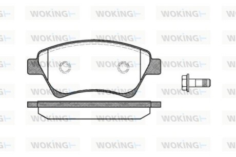 Тормозные колодки пер. RENAULT KANGOO/MEGANE/SCÉNIC 1.5-2.0 01- WOKING P8763.00