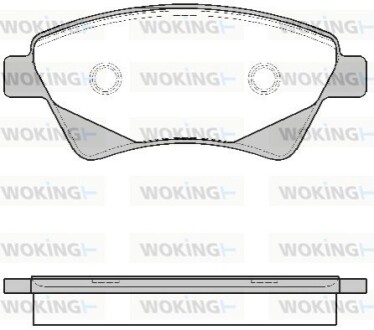 Гальмівні колодки WOKING P8763.20