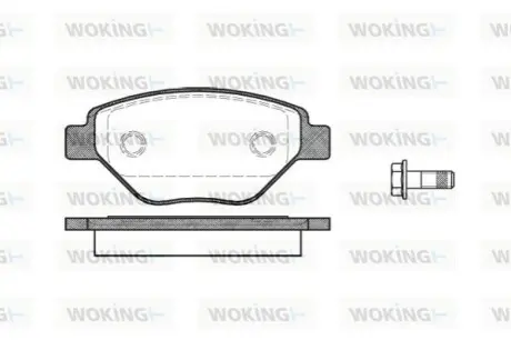 Колодки гальмівні (передні) Renault Megane II 03 WOKING P8773.00