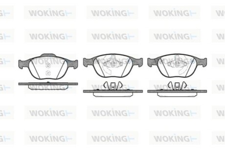 Тормозные колодки пер. Connect 02- WOKING P8843.00