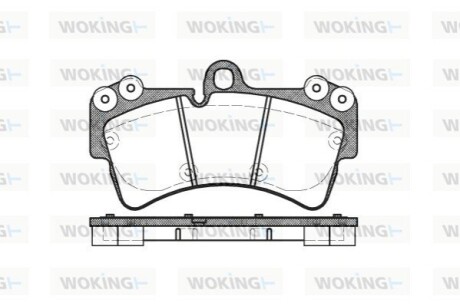 Гальмівні колодки пер. Cayenne/Touareg 03- WOKING P8953.00