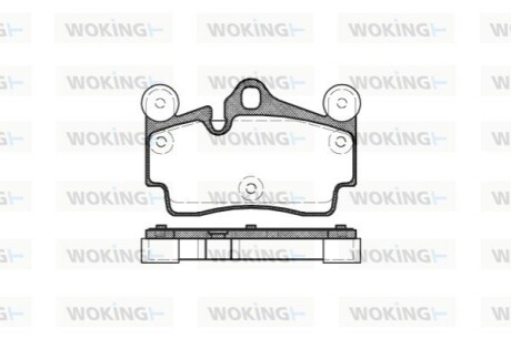 Гальмівні колодки зад. Audi Q7/Touareg/Cayenne (Brembo) (112,2x73,2x16,2) WOKING P8963.00