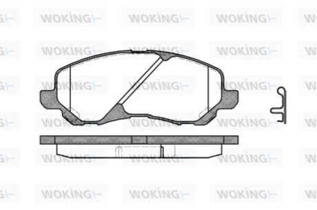 Тормозные колодки пер. Lancer VIII/GRANDIS/Peugeot 4008 1.5-2.4 06- WOKING P9043.02