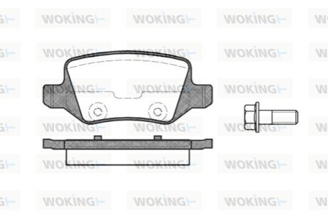 Тормозные колодки зад. MB A-class (W168/W169) 97-12 (TRW) WOKING P9183.00