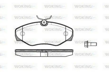 Колодки гальмівні (передні) Renault Trafic II/Opel Vivaro A/Nissan Primastar 01 WOKING P9343.10