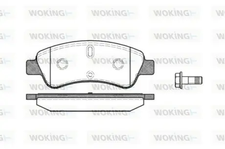 Тормозные колодки пер. Berlingo/Partner/1007/2008/206/207/208 1.1-2.0 01- (Bosch) WOKING P9403.10