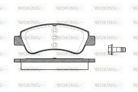 Комплект гальмівних колодок (передніх) Citroen C2/C4 04-/C3 09-/Berlingo/Peugeot 206/307 96-/207 06-/208 12 WOKING P9403.20