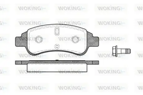 Комплект гальмівних колодок (передніх) Citroen C2/C4 04-/C3 09-/Berlingo/Peugeot 206/307 96-/207 06-/208 12 WOKING P9403.30
