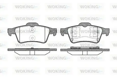 Комплект гальмівних колодок (задніх) Ford Connect 02 WOKING P9423.00