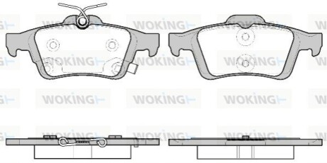 Тормозные колодки (задние) Ford C-Max/Focus/Kuga/Transit Connect 10-/Citroen C4 09-/Volvo 04- WOKING P942311