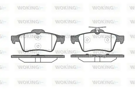 Комплект гальмівних колодок (задніх) Ford Connect 02 WOKING P9423.20