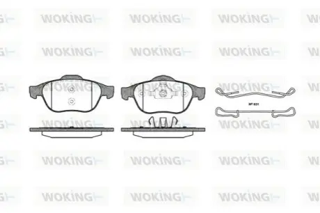 Колодки тормозные WOKING P9433.00
