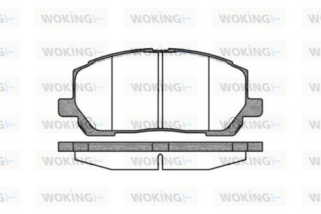 Колодки гальмівні WOKING P9553.00 (фото 1)