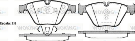 Гальмівні колодки пер. BMW 3 (E90)/5 (E60)/7 (E65) 02-13 (ATE) WOKING P9573.10