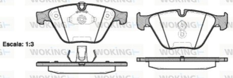 Тормозные колодки пер. BMW 5 (F10) 10- (ATE) (155,1x68,5x18,9) WOKING P9573.20