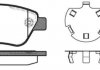 Тормозные колодки пер. 500/PANDA/DOBLO/CORSA 1.0-1.9 04- (Bosch) (123.8x53.6) с датчиком P9583.30