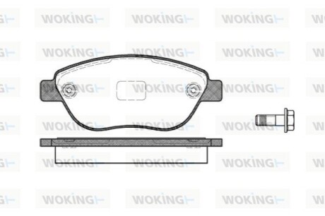 Тормозные колодки, дисковый тормоз.) WOKING P959310