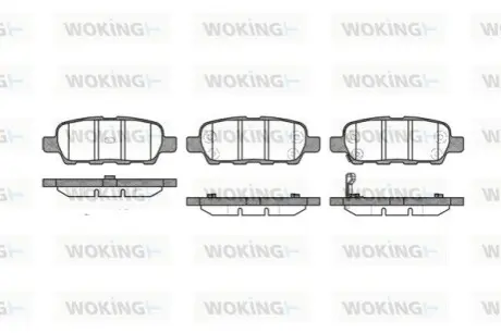 Колодки гальмівні (задні) Renault Koleos 16-/Nissan Juke 10-/Leaf 10 WOKING P9763.01